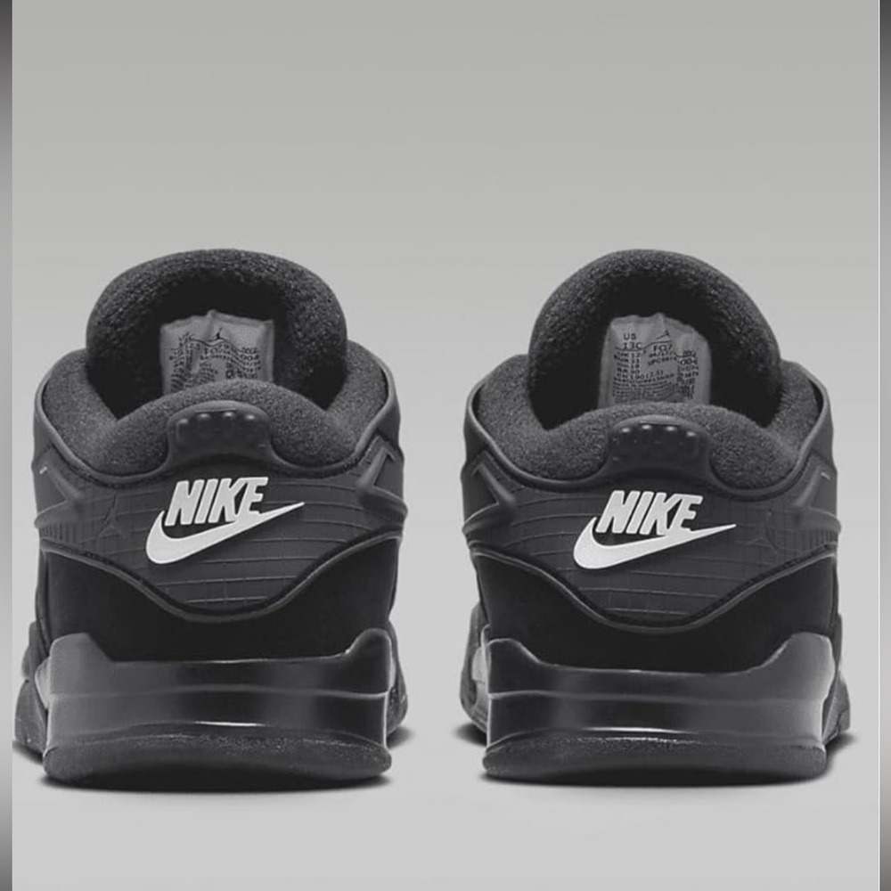 New Jordan 4 RM Little Kids' Shoes (FQ7936-004, Black/White) - Picture 4 of 14